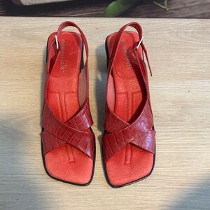 Croft & Barrow Essentials Red Sandals – Elegant Casual Summer Shoes